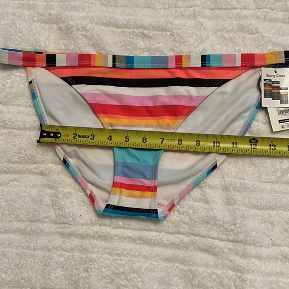 NWT No Boundaries striped multi colored bikini bottom in size L - Picture 8 of 9